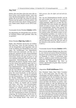 21. LTG-Sitzung am 30. September 2010