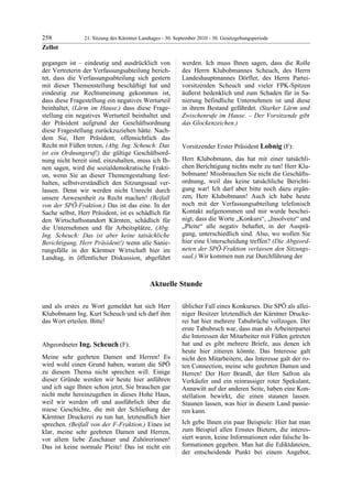 21. LTG-Sitzung am 30. September 2010