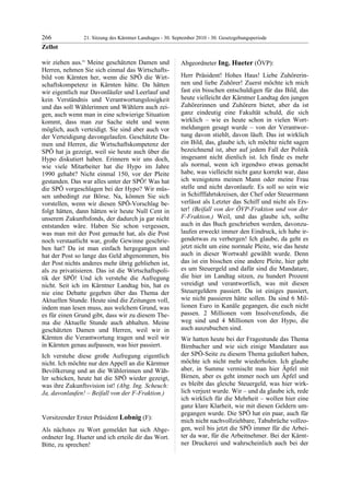 21. LTG-Sitzung am 30. September 2010