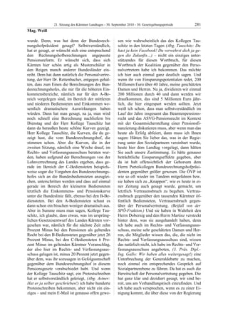 21. LTG-Sitzung am 30. September 2010