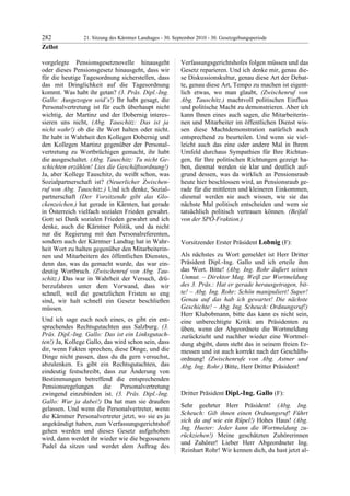 21. LTG-Sitzung am 30. September 2010