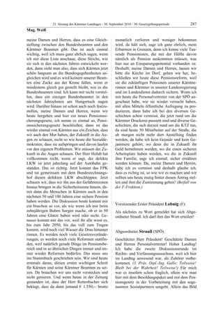 21. LTG-Sitzung am 30. September 2010