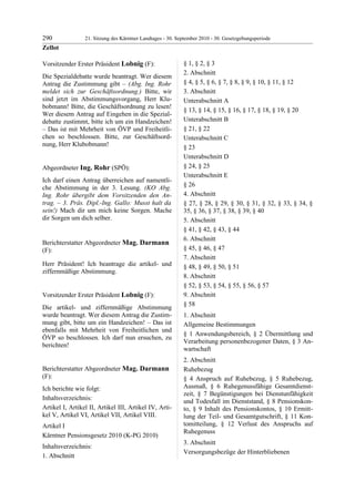 21. LTG-Sitzung am 30. September 2010