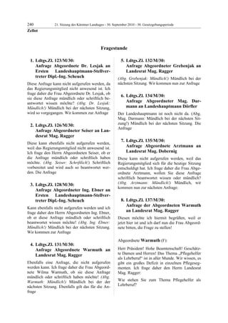 21. LTG-Sitzung am 30. September 2010