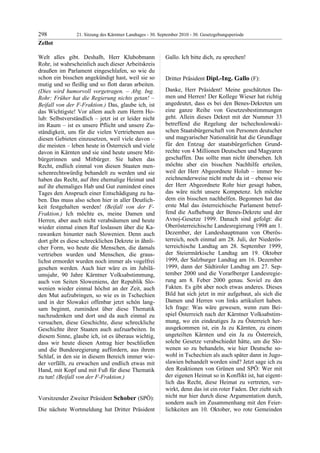 21. LTG-Sitzung am 30. September 2010