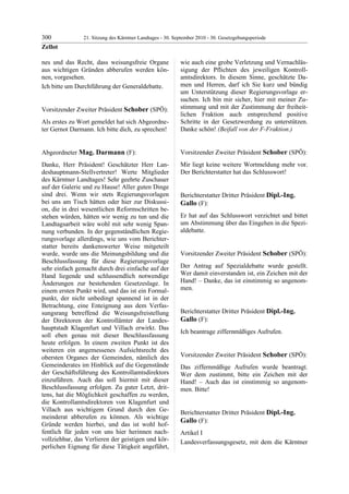 21. LTG-Sitzung am 30. September 2010