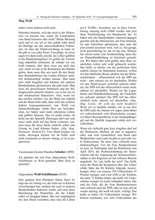 21. LTG-Sitzung am 30. September 2010