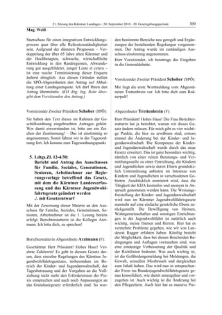 21. LTG-Sitzung am 30. September 2010