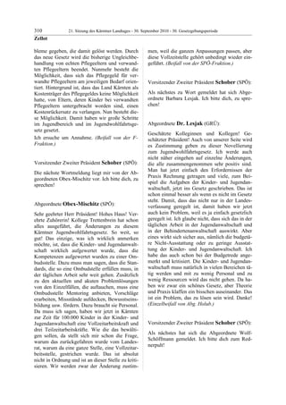 21. LTG-Sitzung am 30. September 2010