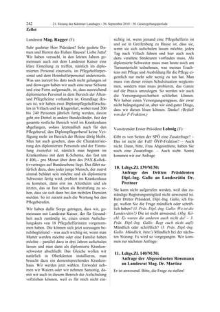 21. LTG-Sitzung am 30. September 2010