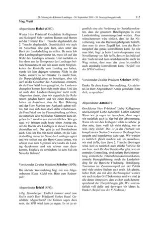 21. LTG-Sitzung am 30. September 2010