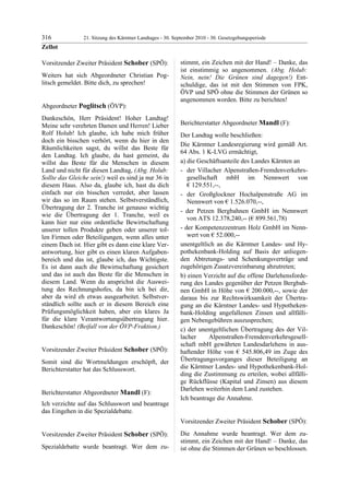 21. LTG-Sitzung am 30. September 2010