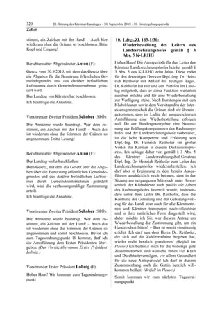 21. LTG-Sitzung am 30. September 2010