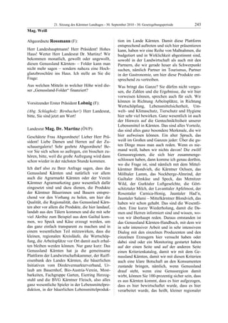 21. LTG-Sitzung am 30. September 2010