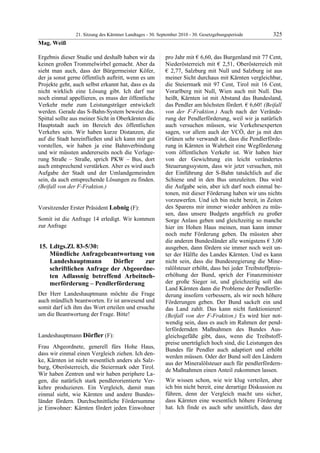 21. LTG-Sitzung am 30. September 2010