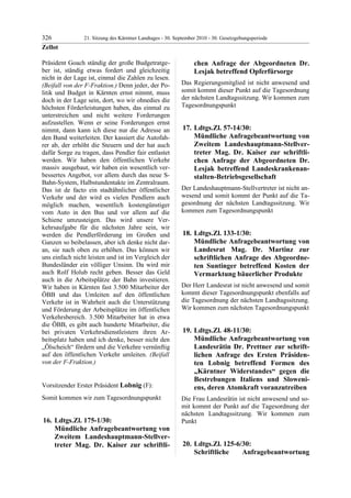 21. LTG-Sitzung am 30. September 2010