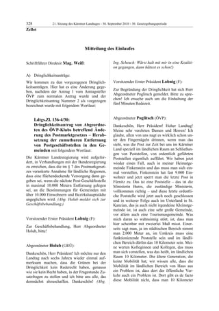 21. LTG-Sitzung am 30. September 2010