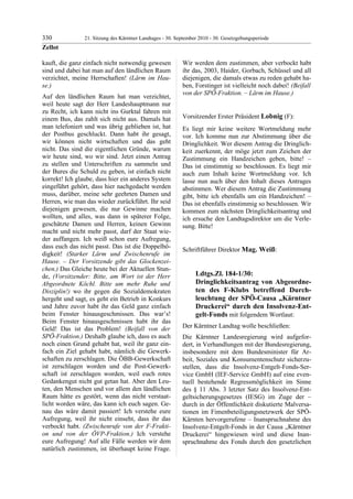 21. LTG-Sitzung am 30. September 2010