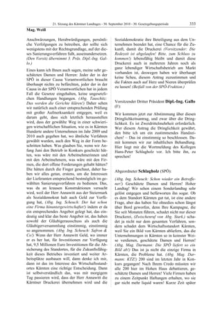 21. LTG-Sitzung am 30. September 2010