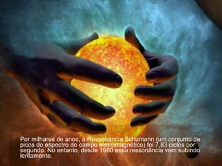 Por milhares de anos, a Ressonância Schumann (um conjunto de picos do espectro do campo eletromagnético) foi 7,83 ciclos por segundo. No entanto, desde 1980 essa ressonância vem subindo lentamente. 