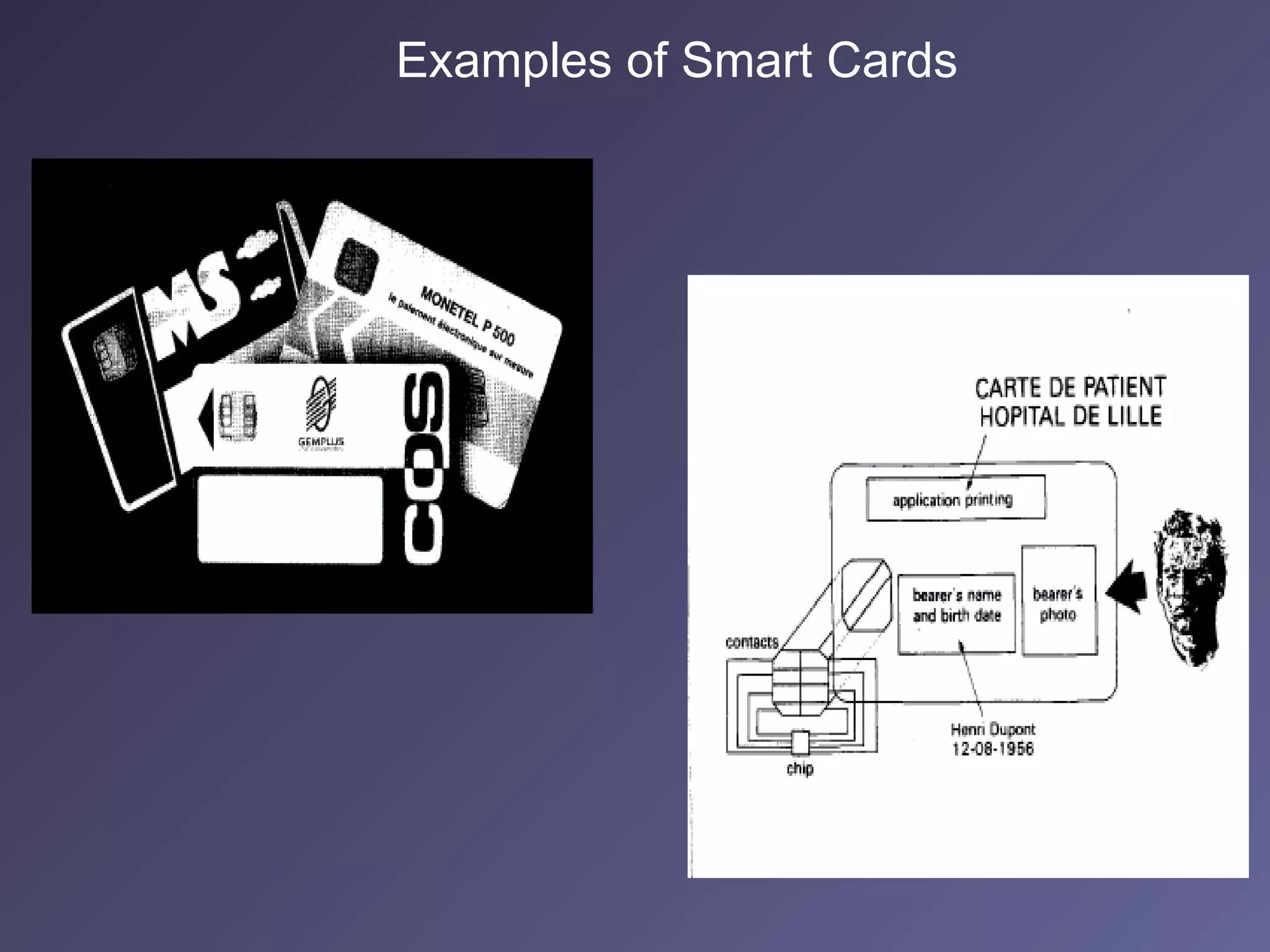 Examples of Smart Cards
 