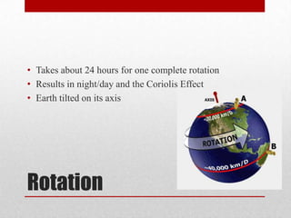 Effects Of Rotation Movement of the Earth Notes | PPTX