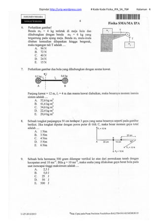 Dipindai http://urip.wordpress.com # Kode Kode Fisika_IPA_SA_76# Halaman 4
 