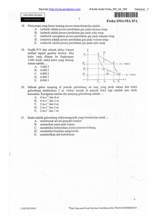 Dipindai http://urip.wordpress.com # Kode Kode Fisika_IPA_SA_76# Halaman 7
 