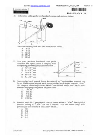 Dipindai http://urip.wordpress.com # Kode Kode Fisika_IPA_SA_76# Halaman 8
 