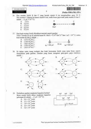 Dipindai http://urip.wordpress.com # Kode Kode Fisika_IPA_SA_76# Halaman 9
 