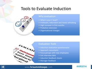 Tools to Evaluate Induction
Why evaluation
• What is your C level?
• Irrelevant, redundant and needs refreshing
• High tur...