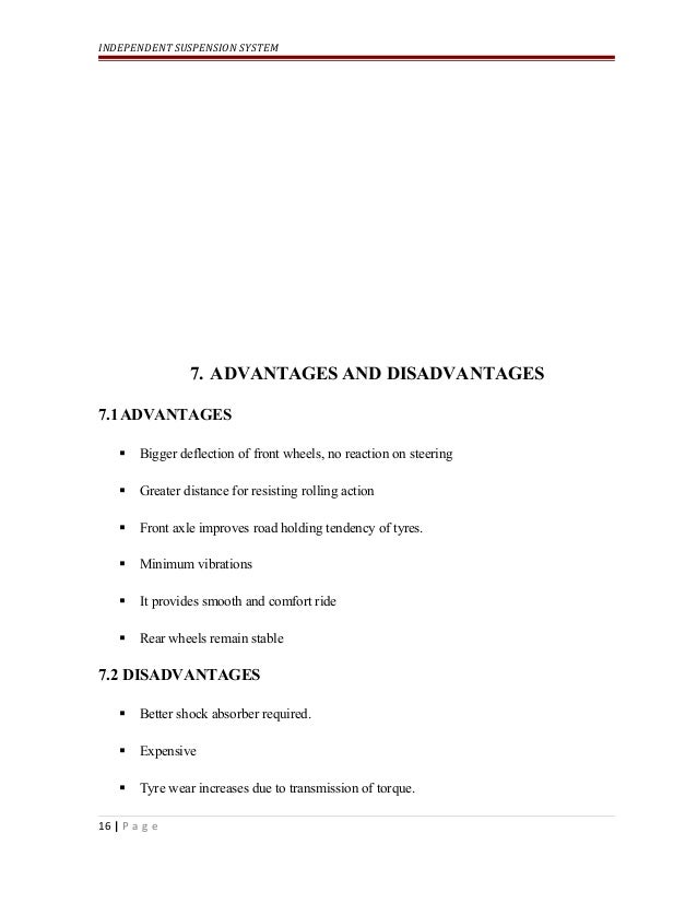 INDEPENDENT SUSPENSION SYSTEM