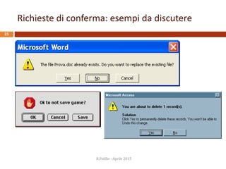 Richieste di conferma: esempi da discutere
R.Polillo - Aprile 2015
23
 