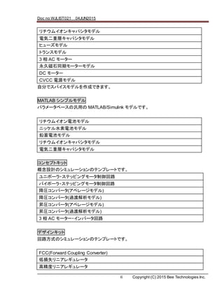 Doc no WJLIST021 04JUN2015
6 Copyright (C) 2015 Bee Technologies Inc.
Է֤ǥѥǥɤǤޤ
MATLAB ץǥ
ѥ`٩`Κä MATLAB/Simulink ǥǤ
󥻥ץȥå
OӋΥߥ`Υƥץ`ȤǤ
ǥ󥭥å
·ʽΥߥ`Υƥץ`ȤǤ
।󥭥ѥǥ
늚ݶ،ӥѥǥ
ҥ`ǥ
ȥ󥹥ǥ
3  AC ``
ôʯͬڥ``ǥ
DC ``
CVCC Դǥ
।늳إǥ
˥åˮ늳إǥ
U늳إǥ
।󥭥ѥǥ
늚ݶ،ӥѥǥ
˥ݩ`?ƥåԥ󥰥`·
Хݩ`?ƥåԥ󥰥`·
RЩ`(٥`ǥ)
RЩ`(^ɽǥ)
NRЩ`(٥`ǥ)
NRЩ`(^ɽǥ)
3  AC ``?Щ`·
FCC(Forward Coupling Converter)
͓pʧ˥쥮`
߾ȥ˥쥮`
 