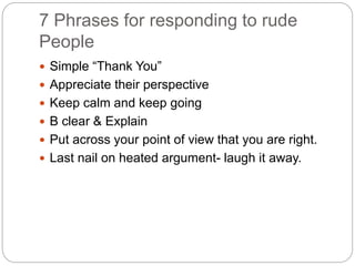 Solution For Rude Response ANGER MANAGEMENT | PPTX