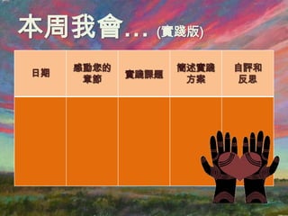 本周我會… (實踐版)
 