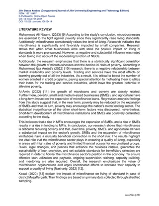 IMPACT OF MICROFINANCE ON POVERTY REDUCTION IN SOUTHERN PUNJAB PAKISTAN ...