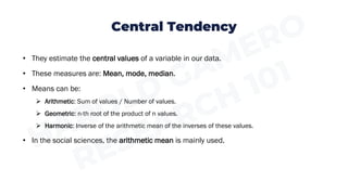 Research 101: Descriptive Quantitative Analysis | PDF