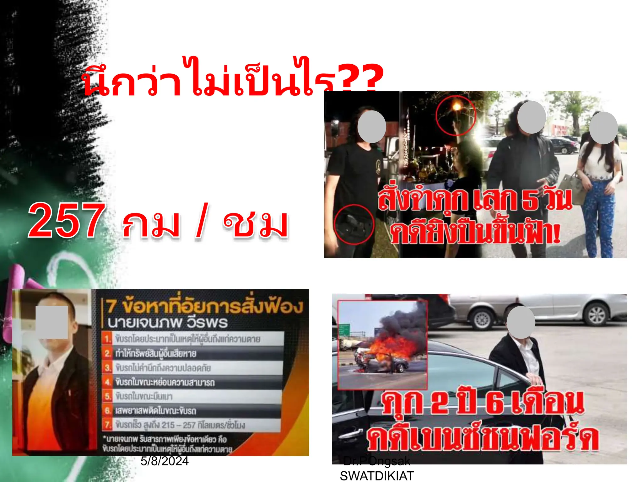 นึกว่าไม่เป็ นไร??
5/8/2024 Dr.POngsak
SWATDIKIAT
 