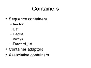 Standard Template Library Standard Template Library | PPTX