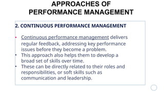 approaches to performance management - POM | PPTX