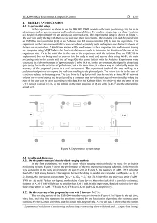 Experimental validation of positioning and tracking system using ultra ...