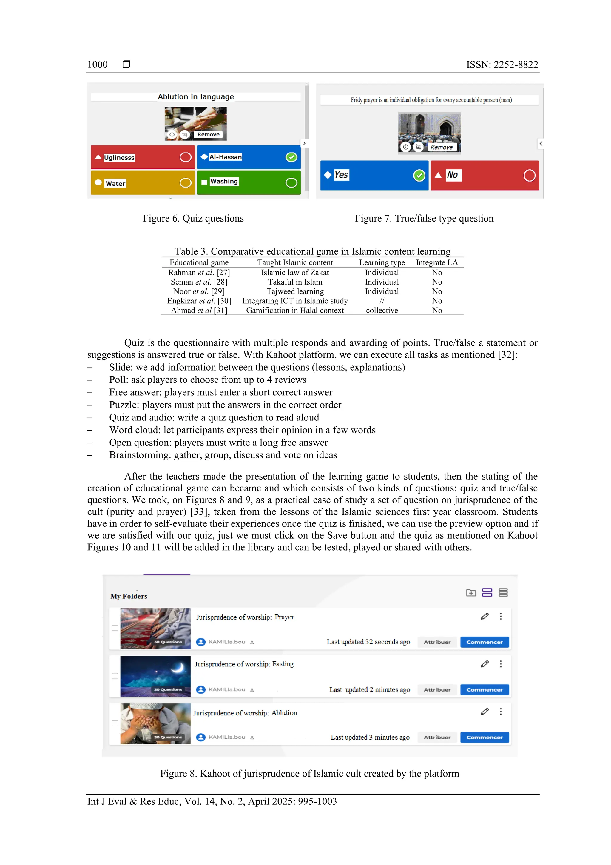 Computer science and educational games to enhancing students’ Islamic ...