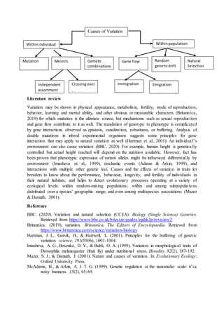 Variation and causes of variation | DOCX