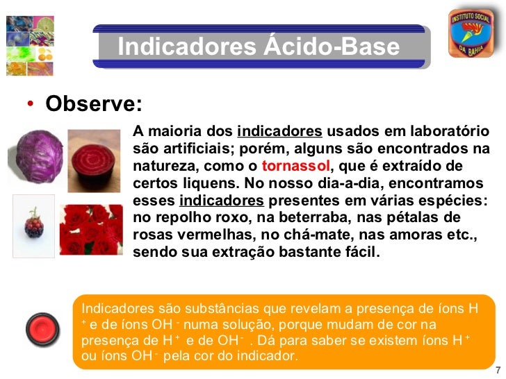 Dê Exemplos De Alguns Indicadores ácido Base Naturais