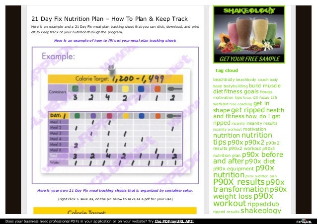 21 day fix meal plan how to do it