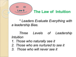 21 Irrefutable Laws of Leadership - School Management | PPT