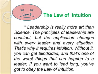 21 Irrefutable Laws of Leadership - School Management | PPT