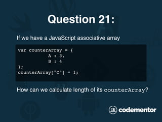 21 Essential JavaScript Interview Questions | PPT