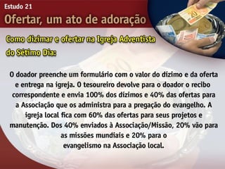 21   ofertar, um ato de adorão